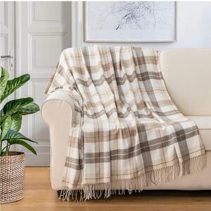 Plaid throw blanket